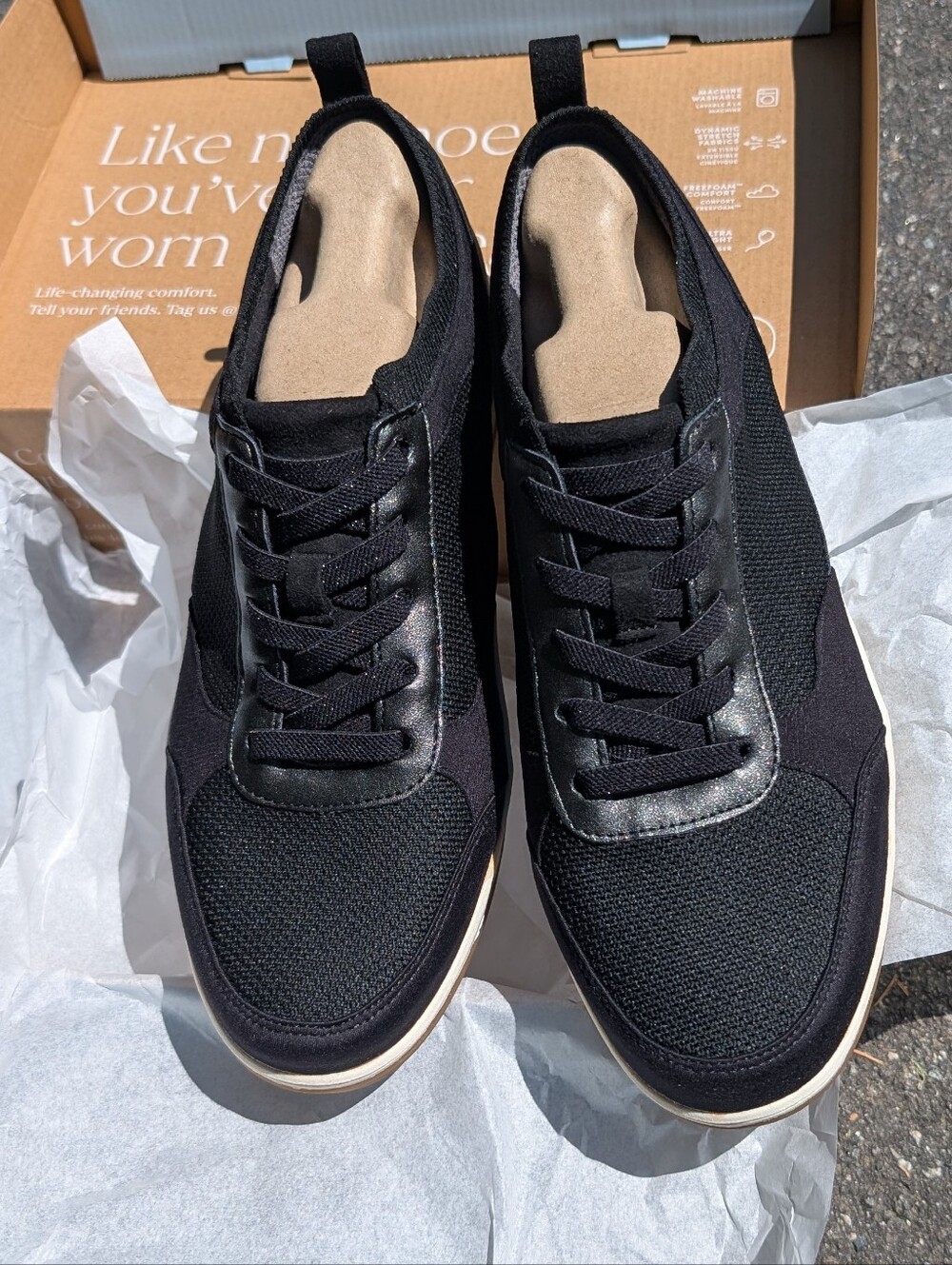 BZEES Dynamic Washable Platform Slip On Sneakers Knit Fabric (NEW)